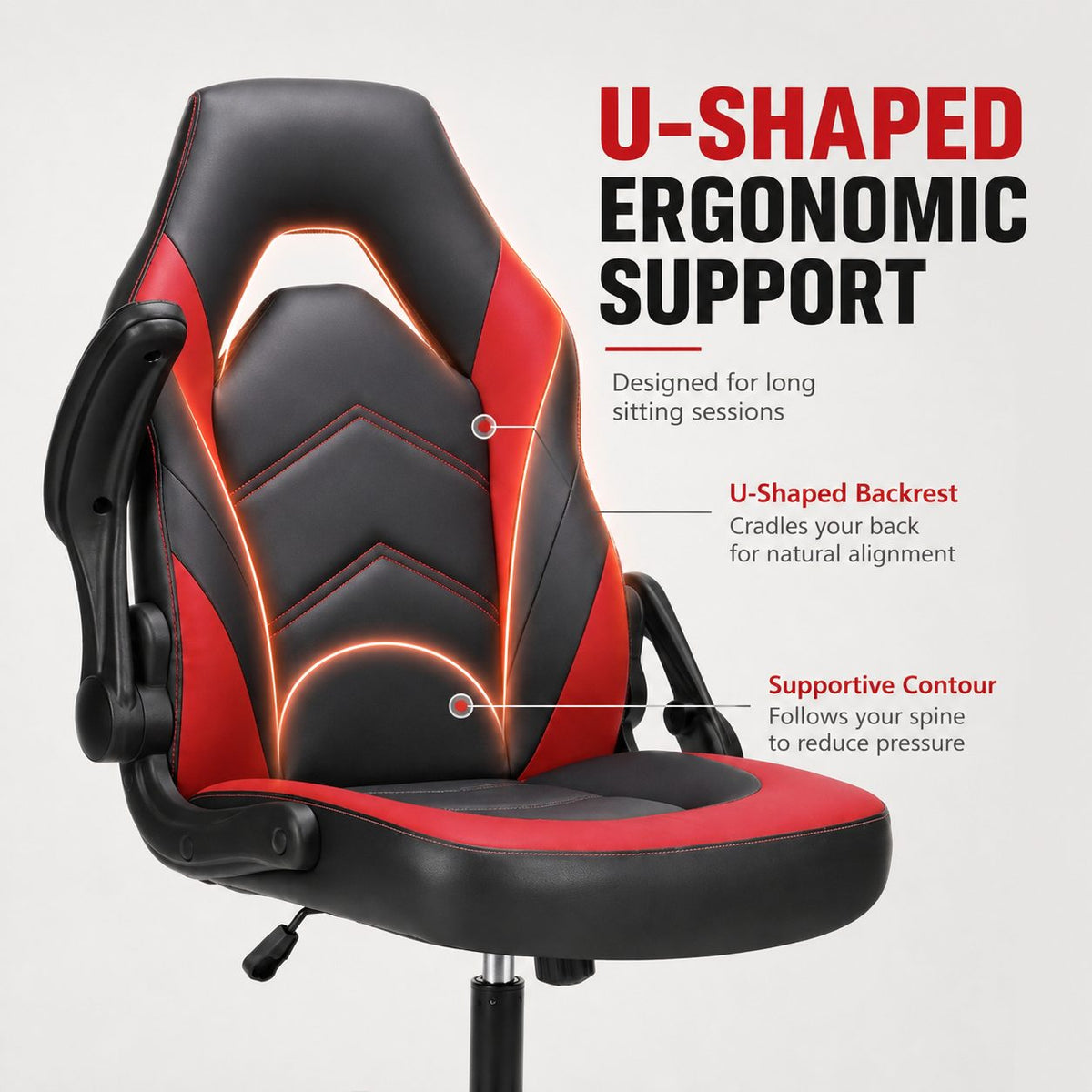 Leather Gaming Chair Height Adjustable