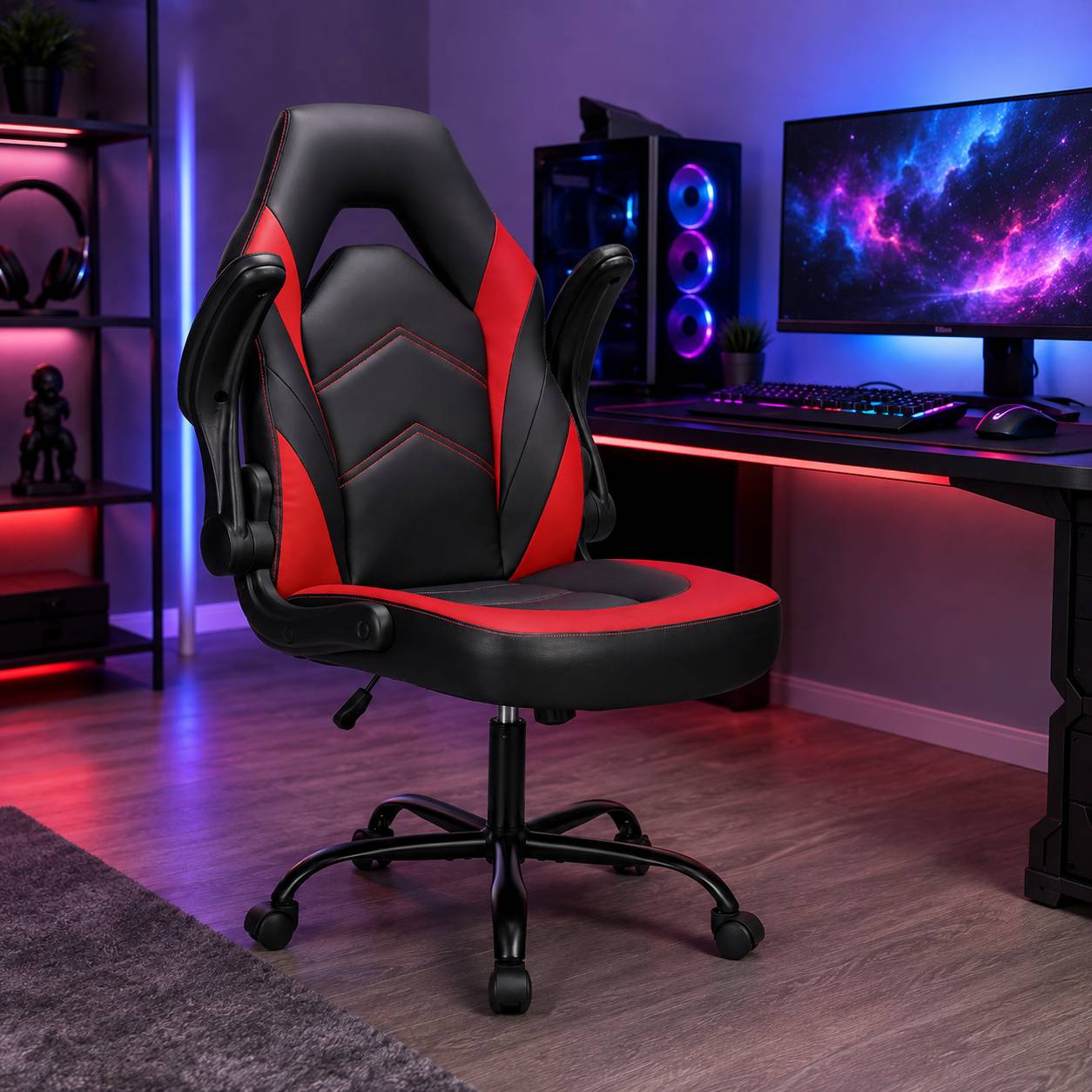 Leather Gaming Chair Height Adjustable