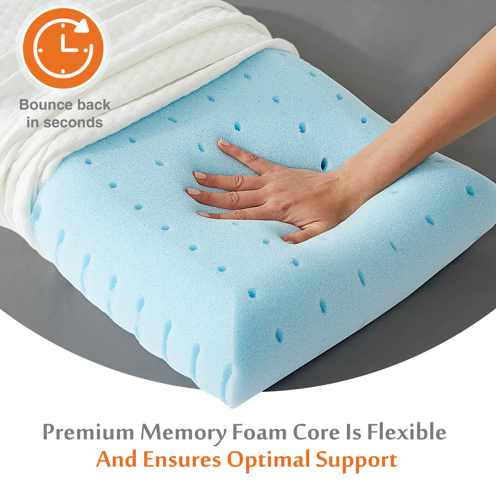 Memory Foam Gel Cooling Pillow