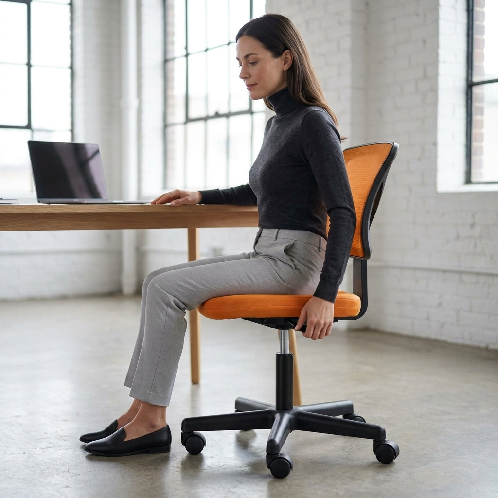 Armless Mesh Back Desk Chair