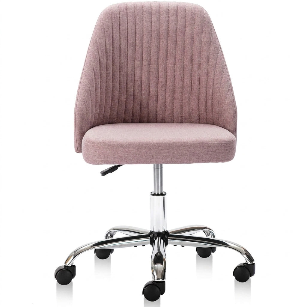 Armless Fabric Rolling Office Chair