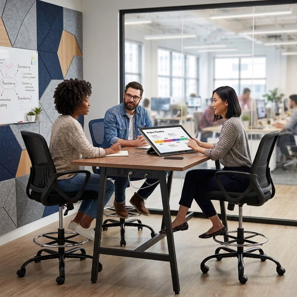 Ergonomic Mesh Drafting Office Chair