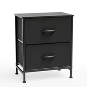 2-Piece Fabric Drawer Nightstand Set