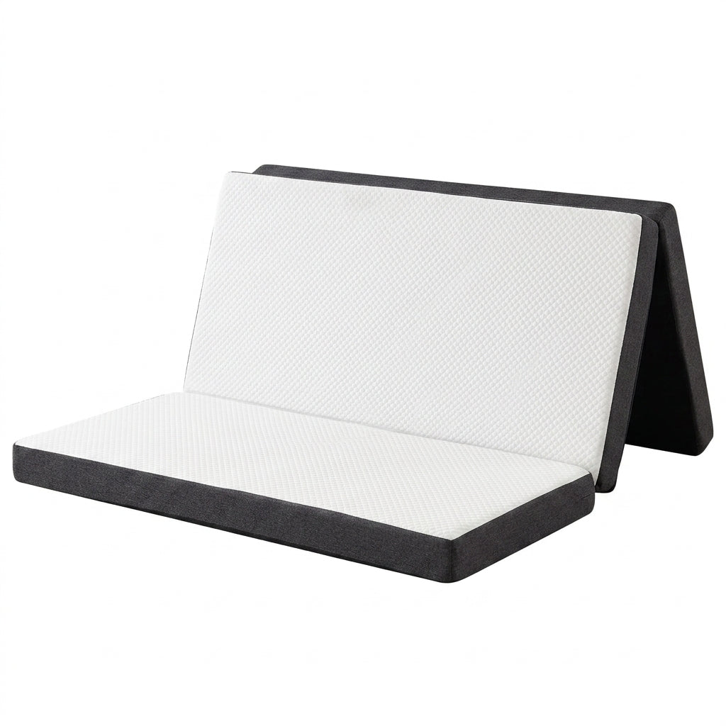 Warebay 3/ 4-Inch Tri-Fold Memory Foam Mattress, Foldable Guest Bed for Bedroom
