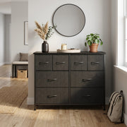 8-Drawer Fabric Storage Organizer with Wood 