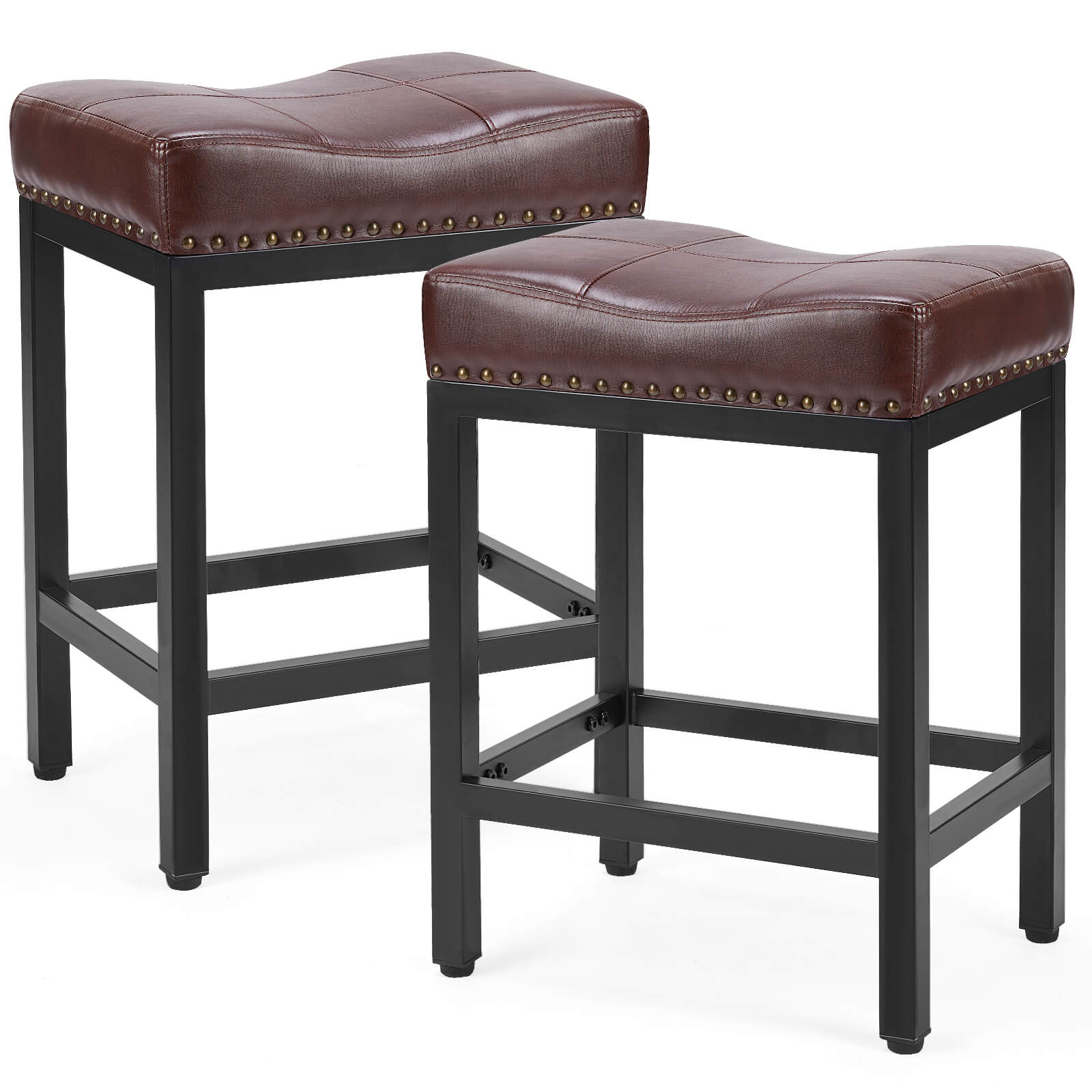 saddle bar stools #Color_Brown