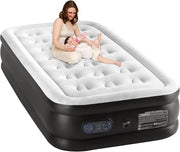 Warebay 16"～22" Queen Air Mattress with Pump, 660lb Capacity Inflatable Blow Up Bed for Home Guest